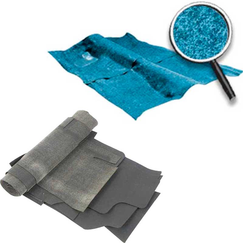 1974-79 Nova Molded Carpet and Underlay Kit with Console 2/4 Door Cut Pile Light Blue