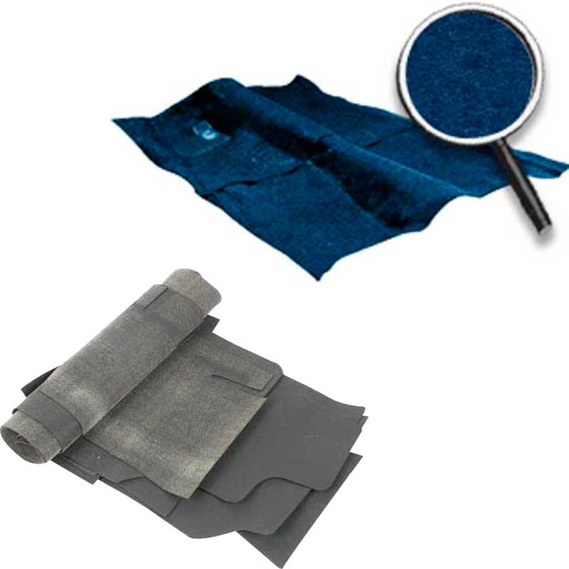 1974-79 Nova Molded Carpet and Underlay Kit with Console 2/4 Door Cut Pile Dark Blue
