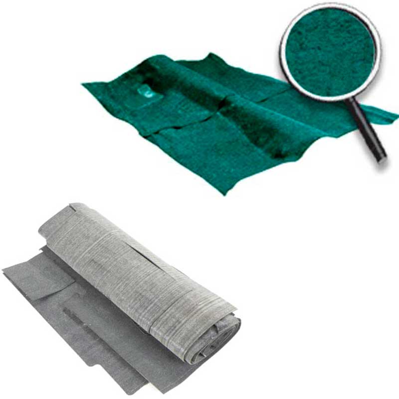 1974-79 Nova Molded Carpet and Underlay Kit Cut Pile 2/4 Door w/o Console Turquoise