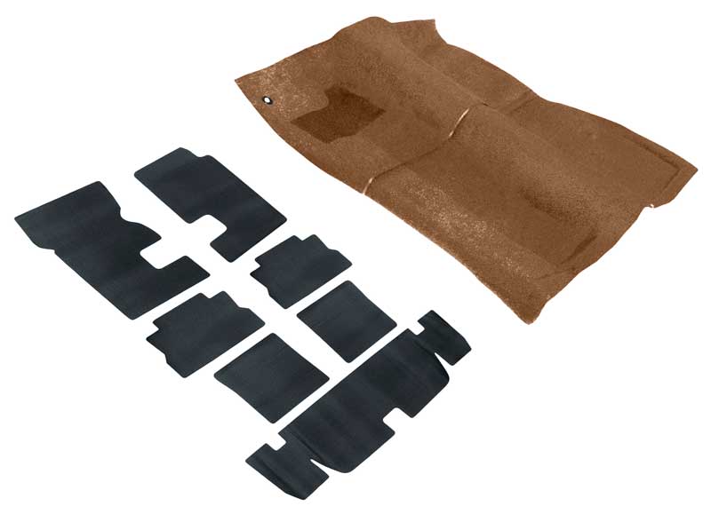 1967-1968-1969 Camaro, Firebird Molded Loop Carpet and Underlay Set Medium Saddle