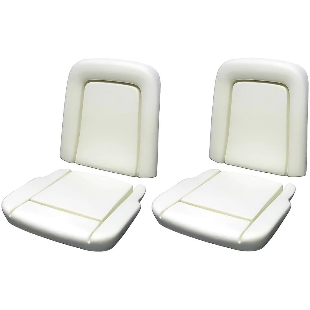 1967 Mustang, Cougar, F-100 Ranger Front Bucket Seat Foam With Molded-In Listing Wires Standard or Deluxe Interior Pair