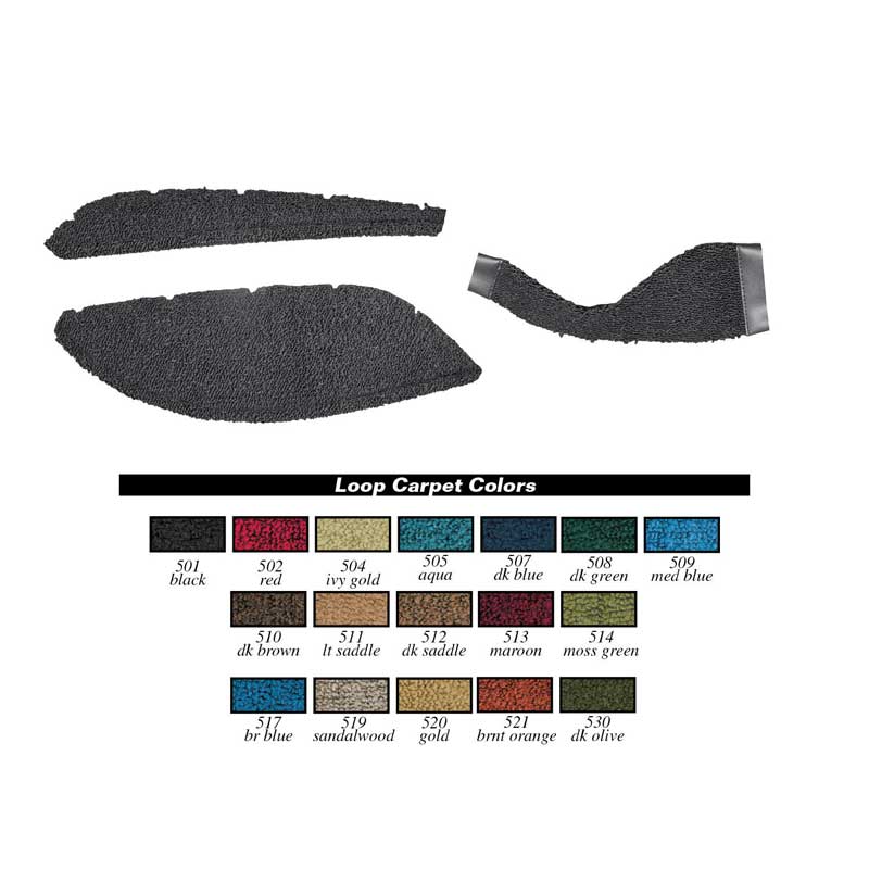 1966-70 Mopar B-Body With Manual Transmission Sandalwood Loop Console Carpet Set