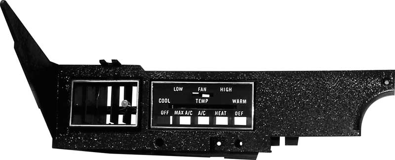 1970-74 Barracuda, Cuda, Challenger Rallye Dash Heater Control Panel with Inner Switch Bezel with AC