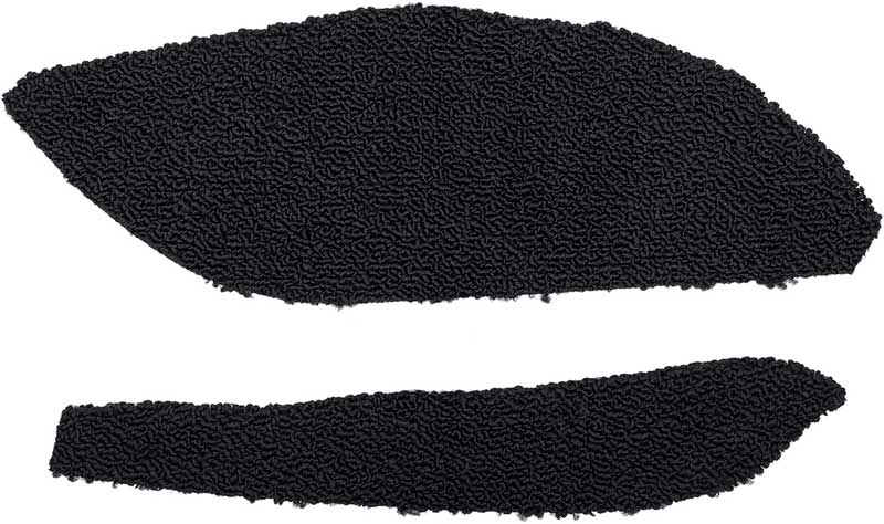 1966-67 Dodge Charger Automatic Trans 2-Piece Console Side Panel Carpet Strip Set Loop Black