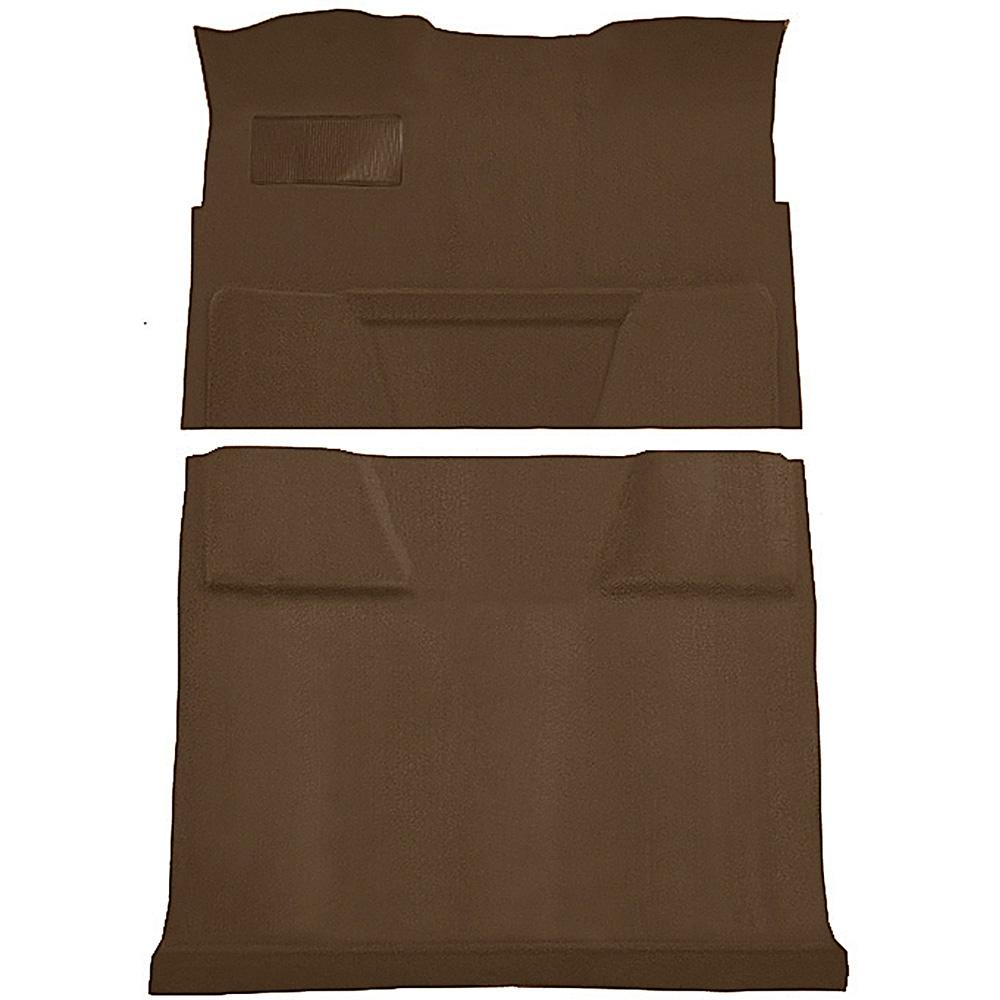 1974-74 Chevrolet, GMC Suburban 4-Door Molded Passenger Area Carpet Kit Loop Standard Backing Column Shift Automatic 2WD Dark Saddle