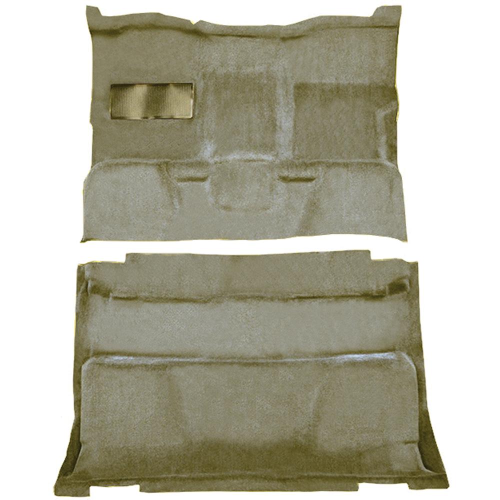 1981-91 Chevrolet, GMC Pickup Crew Cab Molded Carpet Set Cut Pile Standard Backing Column Shift Auto/Manual 2WD Almond