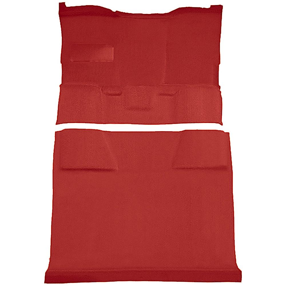 1981-91 Chevrolet, GMC Suburban 4-Door Molded Passenger Area Carpet Kit Cut Pile Standard Backing Column Shift Automatic Low Hump 2WD Dark Red / Carmine