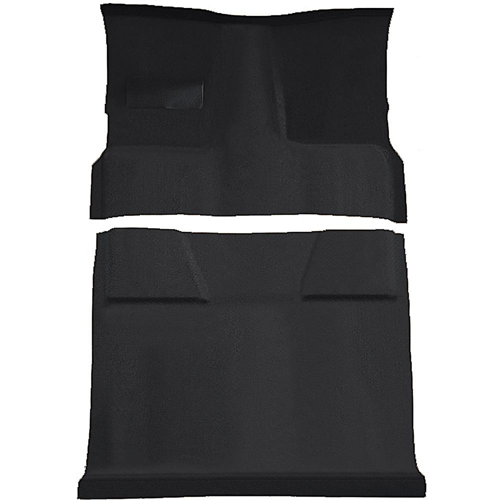 1981-91 Chevrolet, GMC Suburban 4-Door Molded Passenger Area Carpet Set Cut Pile Standard Backing Floor Shift 4-Speed 2WD Black