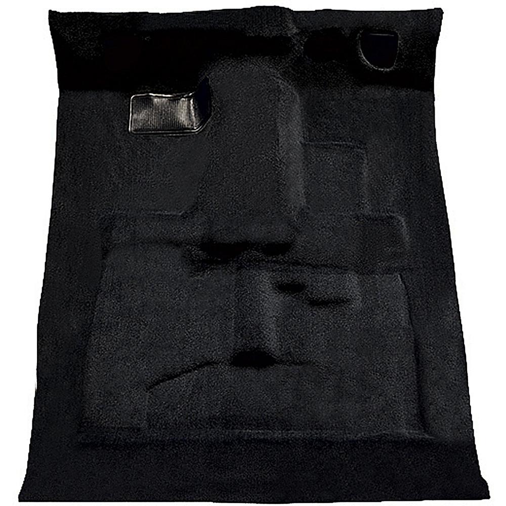 1982-93 S10/S15 Sonoma Extra Cab 2WD Carpet Set Complete Molded Standard Backing Cutpile Black