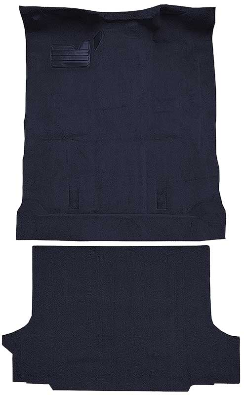 1992-99 Blazer/Tahoe/Yukon Full-Size/2-Door Carpet Set Complete Molded Standard Backing w/o Heat Vents Cutpile Navy Blue
