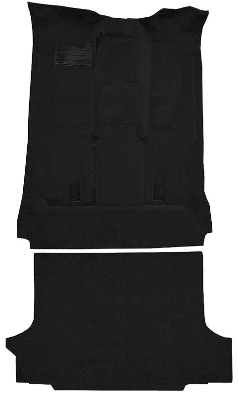 1992-99 Blazer/Tahoe/Yukon Full-Size/2-Door Carpet Set Complete Molded Standard Backing w/ Heat Vents Cutpile Black