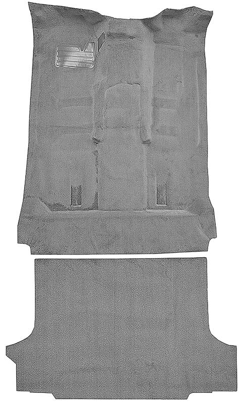 1992-99 Blazer/Tahoe/Yukon Full-Size/2-Door Carpet Set Complete Molded Standard Backing w/ Heat Vents Cutpile Medium Gray