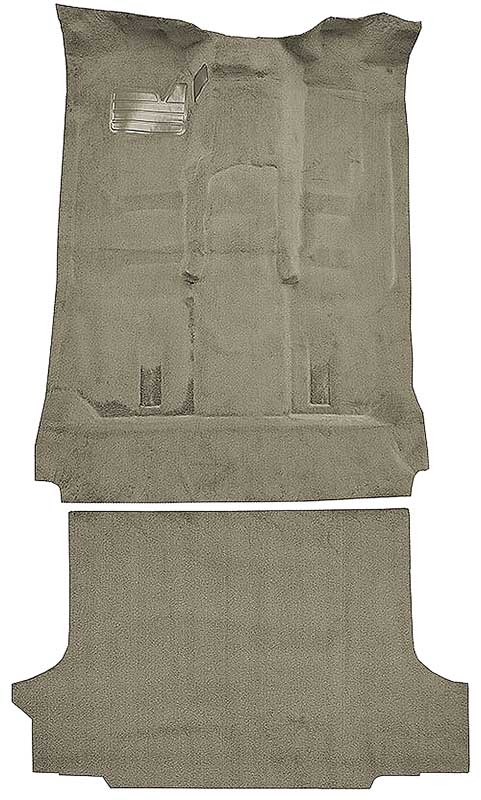 1992-99 Blazer/Tahoe/Yukon Full-Size/2-Door Carpet Set Complete Molded Standard Backing w/ Heat Vents Cutpile Gray