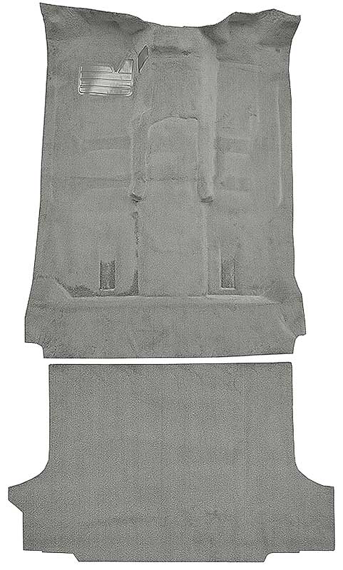 1992-99 Blazer/Tahoe/Yukon Full-Size/2-Door Carpet Set Complete Molded Standard Backing w/ Heat Vents Cutpile Medium Gray / Pewter
