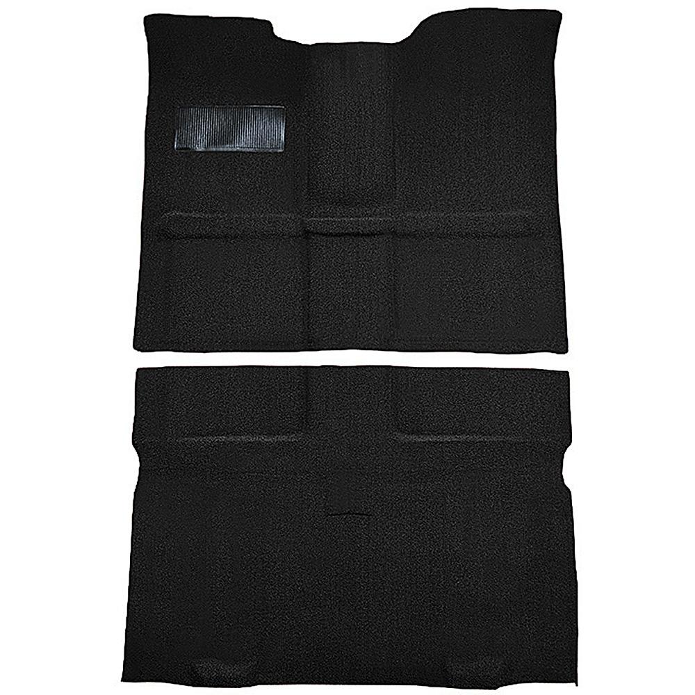 1967-72 Chevrolet, GMC Suburban 3-Door Molded Passenger Area Carpet Set Loop Standard Backing Floor Shift TH400 4WD Black