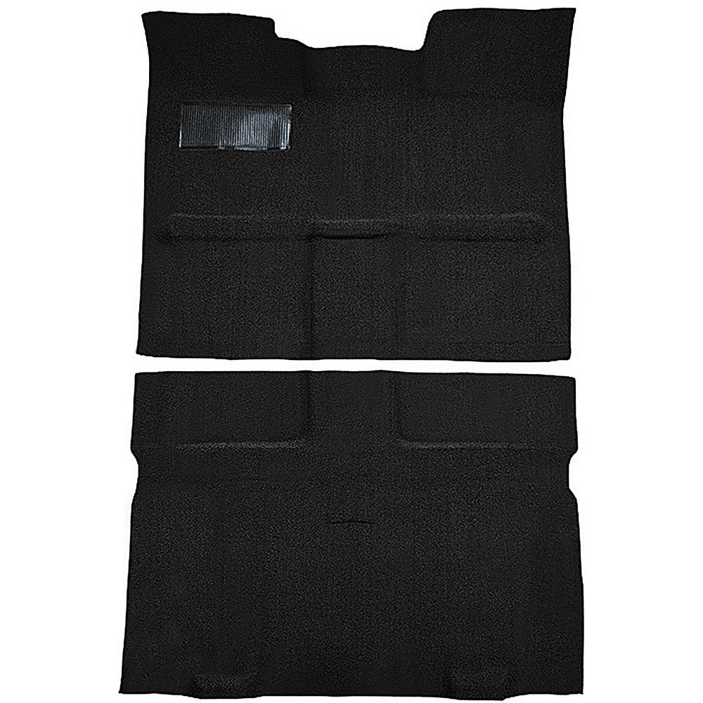1967-72 Chevrolet, GMC Suburban 3-Door Molded Passenger Area Carpet Kit Loop Standard Backing Column Shift Automatic or 3-Speed Manual 2WD Black