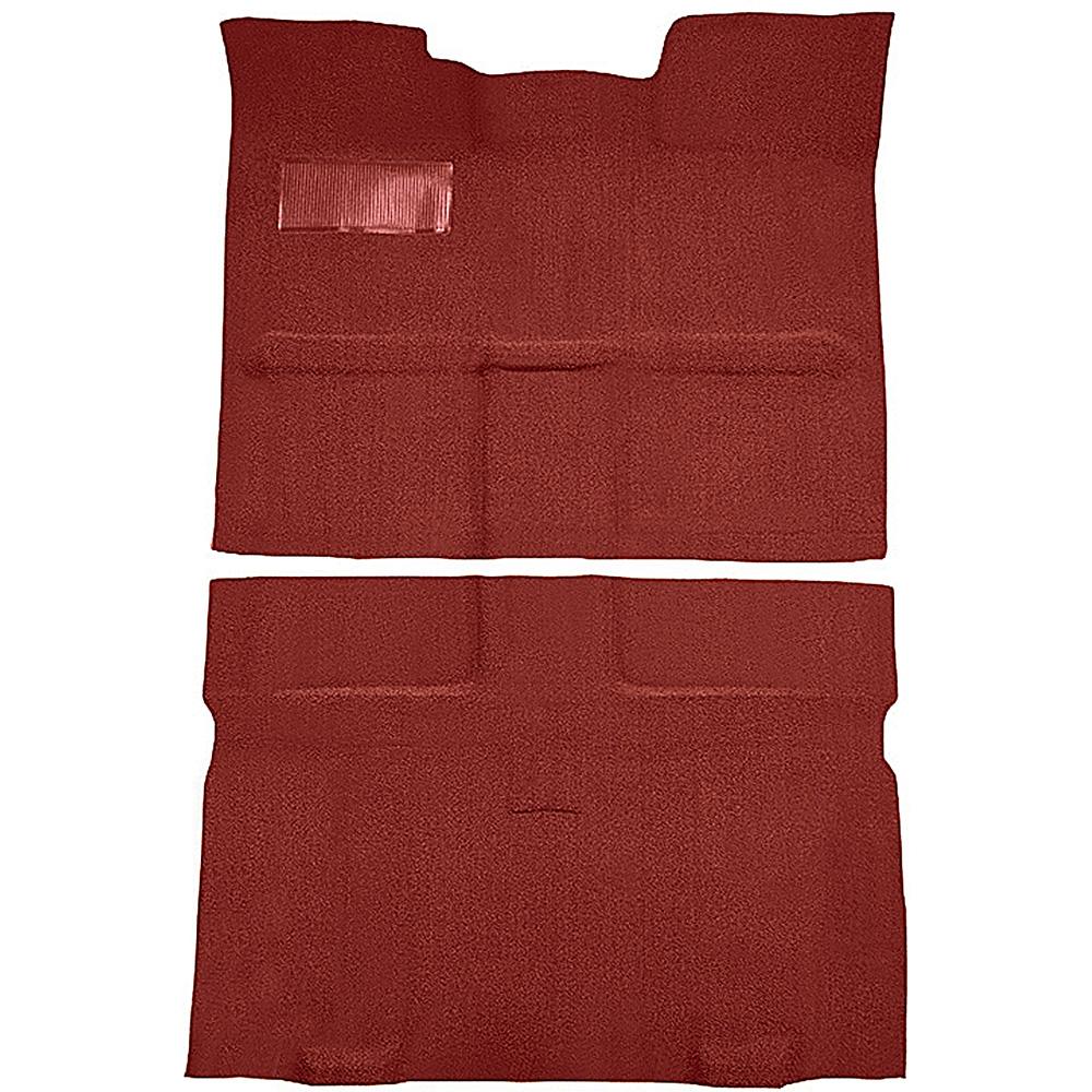 1967-72 Chevrolet, GMC Suburban 3-Door Molded Passenger Area Carpet Kit Loop Standard Backing Column Shift Automatic or 3-Speed Manual 2WD Red