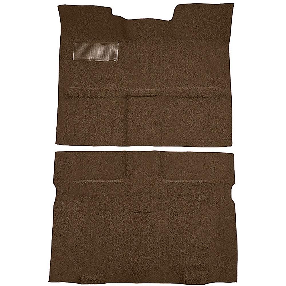 1967-72 Chevrolet, GMC Suburban 3-Door Molded Passenger Area Carpet Kit Loop Standard Backing Column Shift Automatic or 3-Speed Manual 2WD Dark Saddle