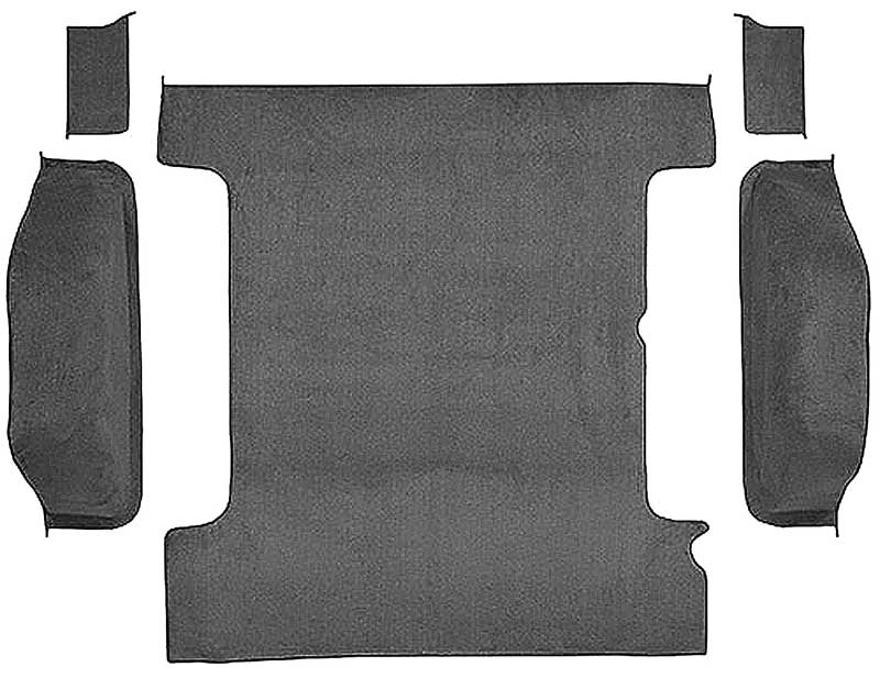 1978-91 K5 Blazer/Jimmy Carpet Set Cargo Area Molded Cut Pile Standard Backing Dove Gray