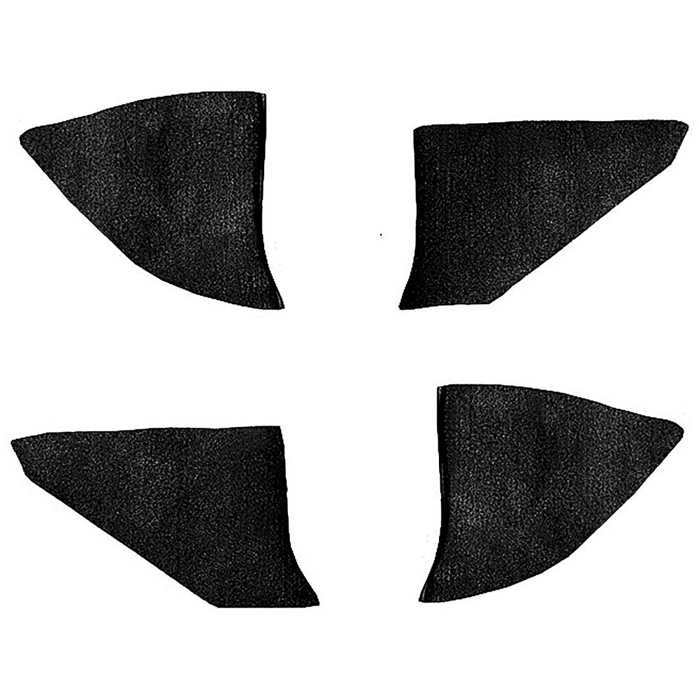 1973-74 Chevrolet/GMC Truck Carpet Kick Panel Inserts w/o Cardboard Backing Loop Black