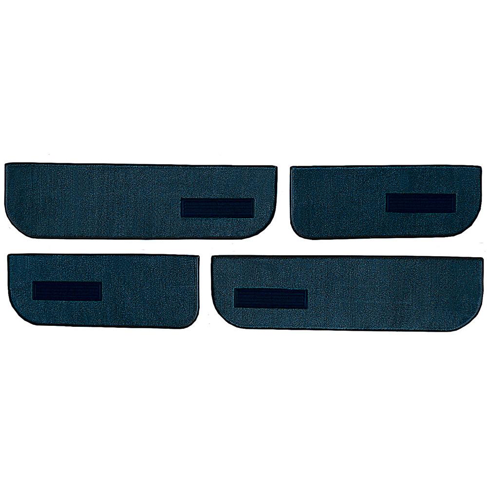 1974-87 Chevrolet/GMC Crew Cab Truck Carpet Door Panel Inserts w/ Cardboard Backing w/ Vents 4-Piece Cutpile Dark Blue