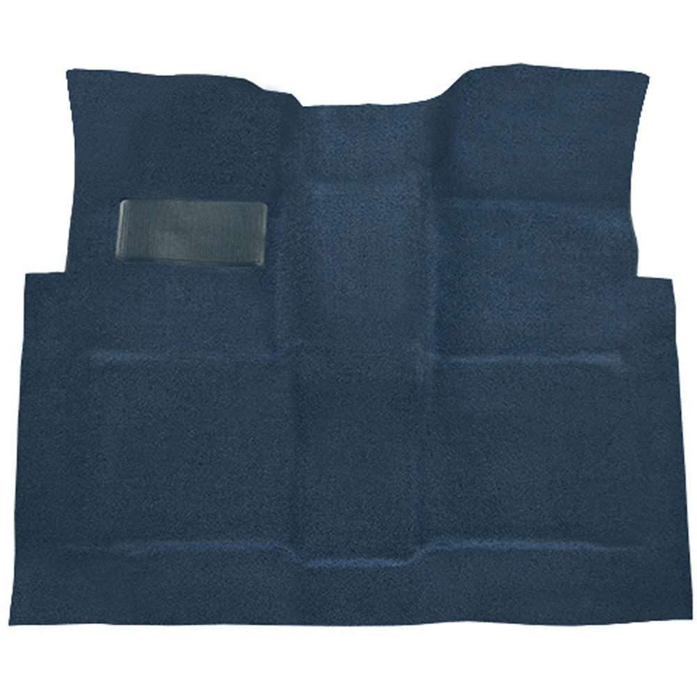 1960-66 Chevrolet, GMC Pickup Regular Cab Molded Vinyl Flooring Set Vinyl Standard Backing Floor Shift 4-Speed High Hump 2WD/4WD Medium Blue