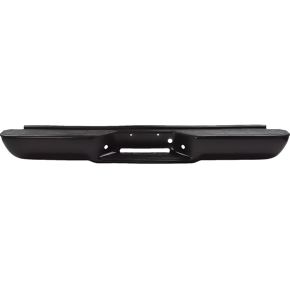 1988-00 Chevrolet, GMC C/K GMT400 Fleetside Pickup, 1992-94 Blazer, 1992-00 Tahoe, Yukon, 1992-99 GMT400 Suburban Rear Step Bumper With Top Step Plate Without Impact Strips Without Brackets Black