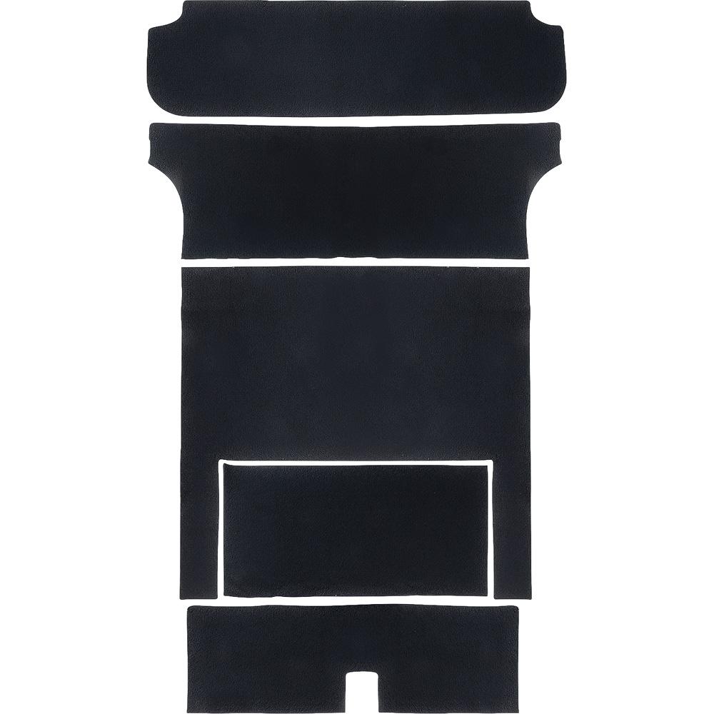 1955-57 One-Fifty, Two-Ten 2 Door Wagon 5-Piece Rear Cargo Area Carpet Set Loop Black