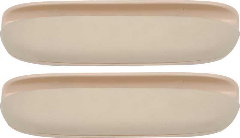 1957 Chevrolet Bel Air, 150, 210 Arm Rest Pad Assembly 2 & 4 Door Hardtop, Sedan Beige Pair