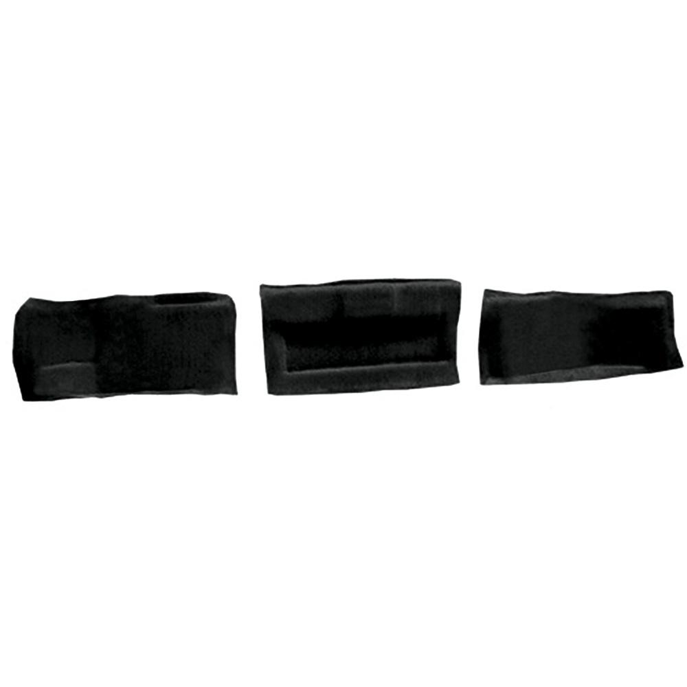1998-00 Chevrolet Corvette Hardtop/Convertible Tail Light Panel Carpet Covers 3-Piece Set Truvette Black