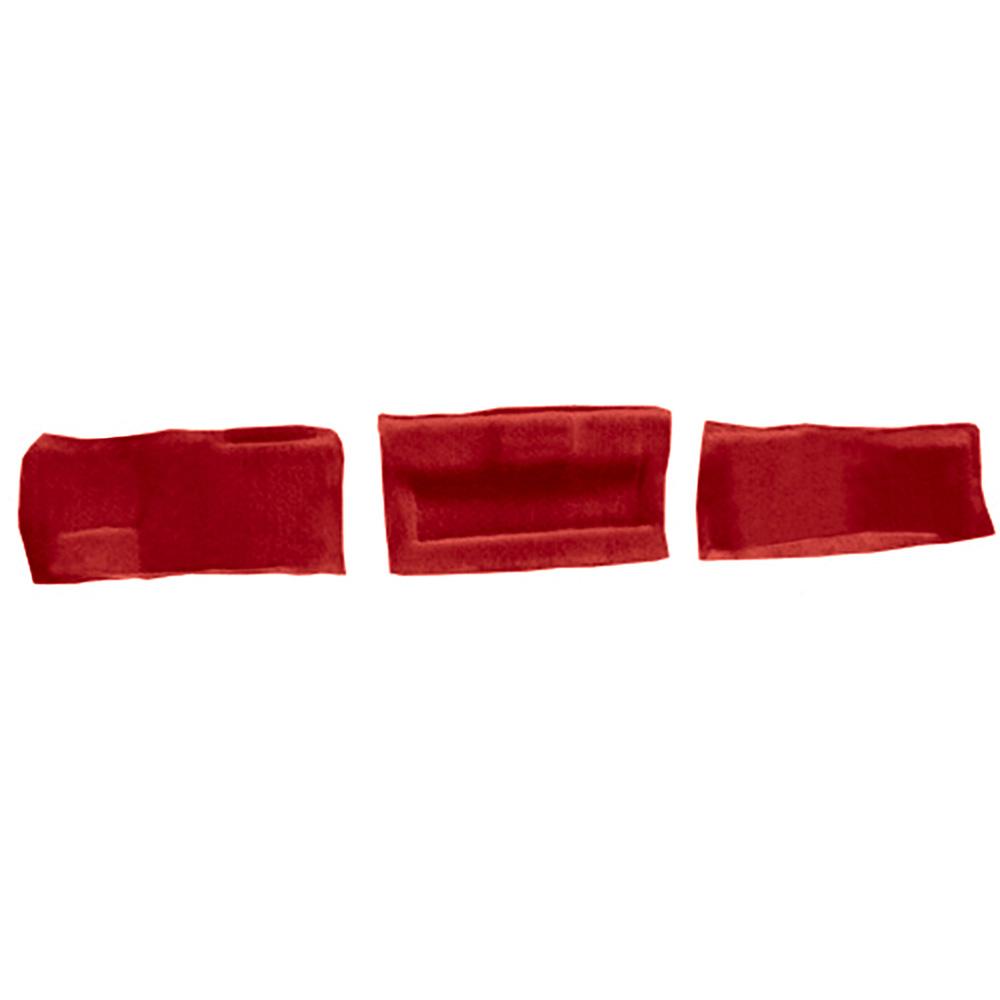 1998-00 Chevrolet Corvette Hardtop/Convertible Tail Light Panel Carpet Covers 3-Piece Set Truvette Torch Red