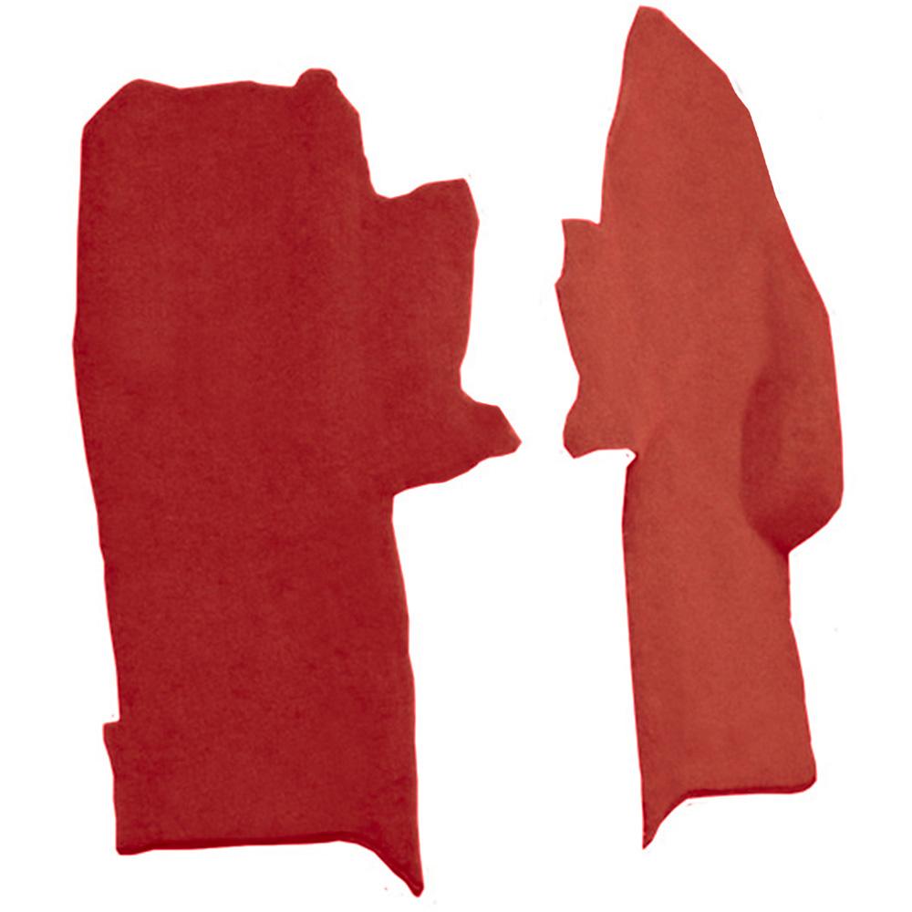 1984-89 Chevrolet Corvette Console Carpet Strips 2-Piece Set Cutpile Dark Red/Carmine
