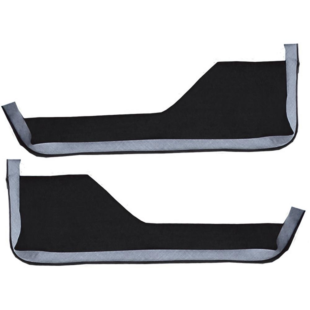 1984-89 Chevrolet Corvette Door Panel Carpet Inserts 2-Piece Set Cutpile Black