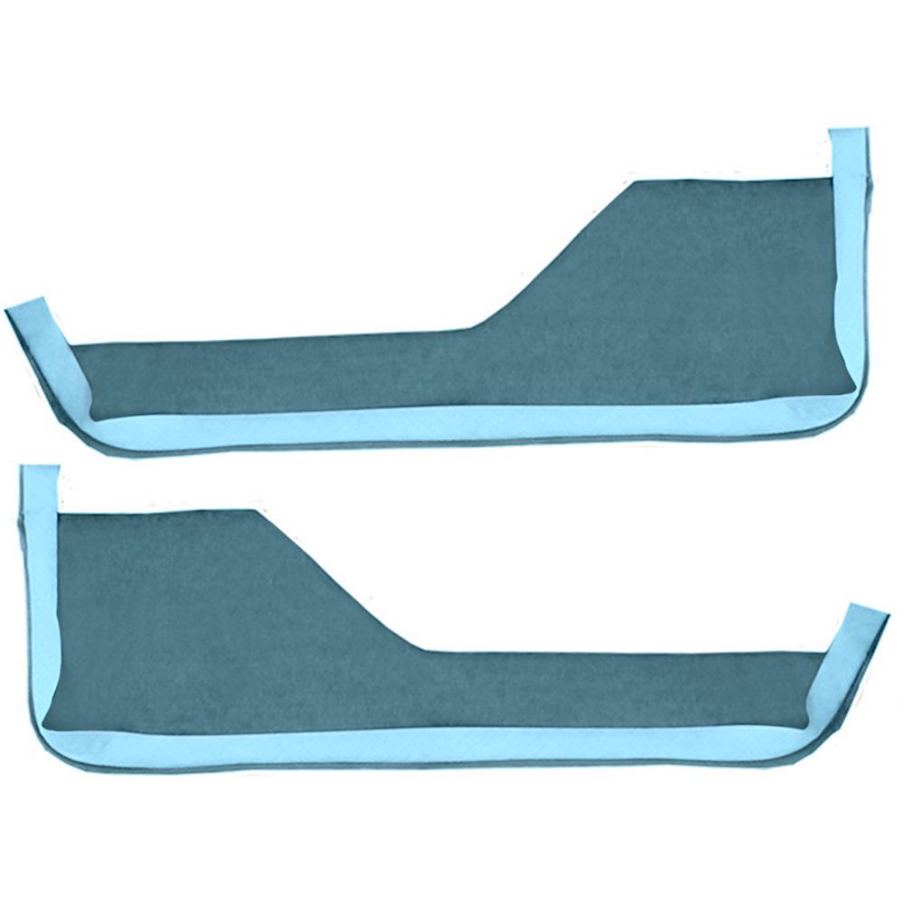 1984-89 Chevrolet Corvette Door Panel Carpet Inserts 2-Piece Set Cutpile Metallic Blue