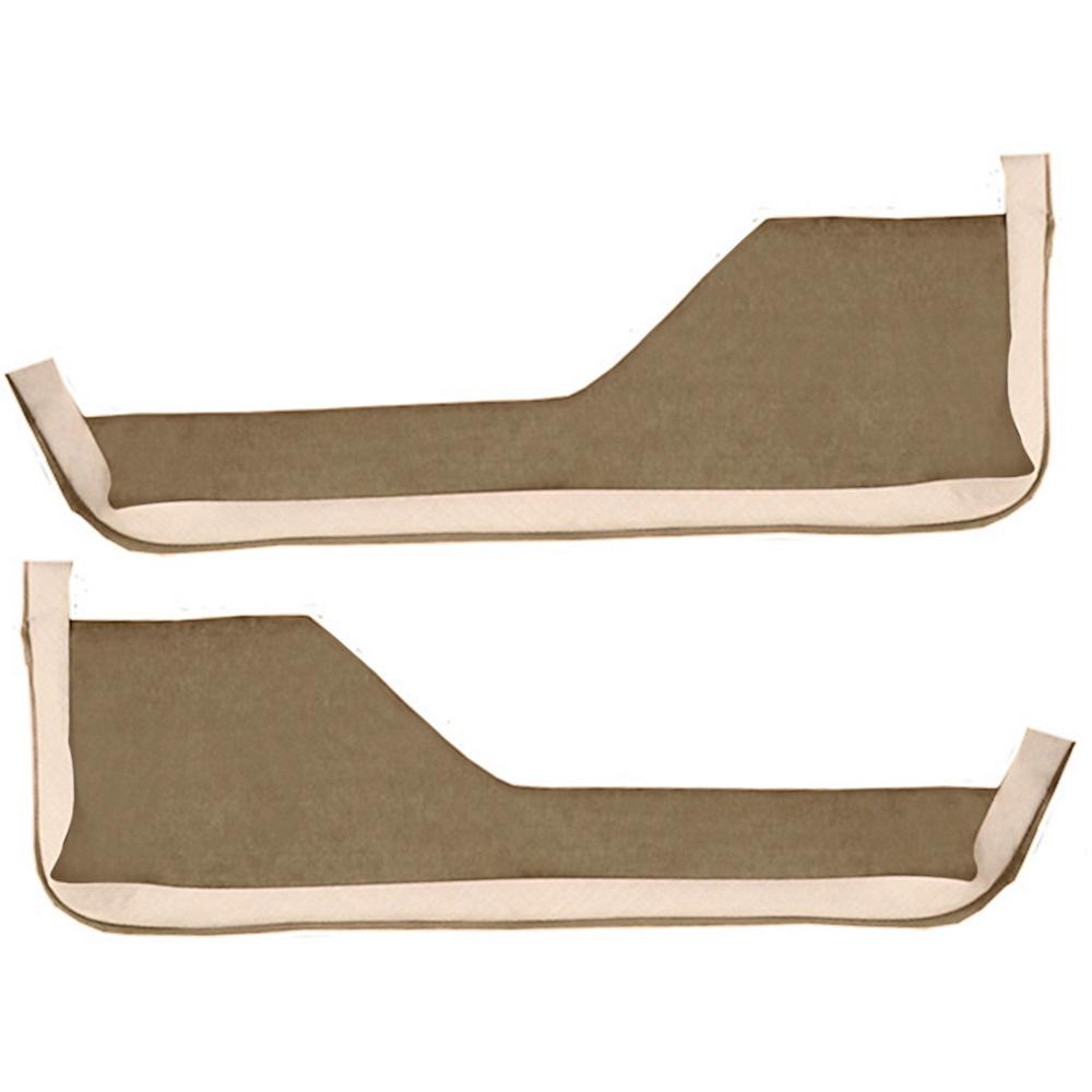 1984-89 Chevrolet Corvette Door Panel Carpet Inserts 2-Piece Set Cutpile Cognac
