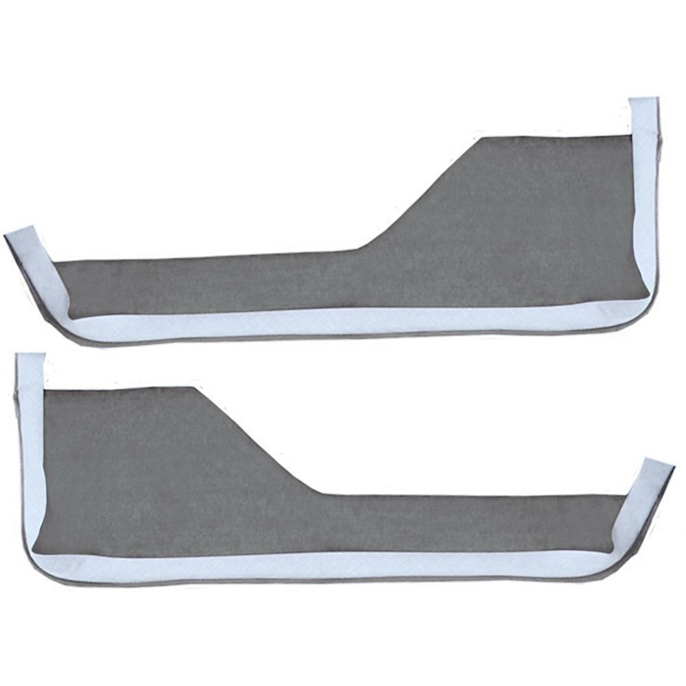 1984-89 Chevrolet Corvette Door Panel Carpet Inserts 2-Piece Set Cutpile Smoke