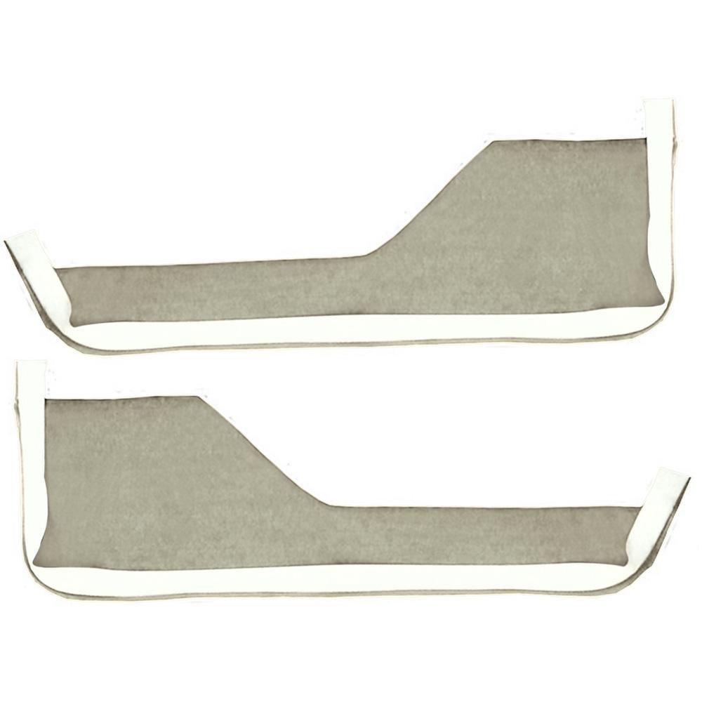 1984-89 Chevrolet Corvette Door Panel Carpet Inserts 2-Piece Set Cutpile Saddle / Biscuit