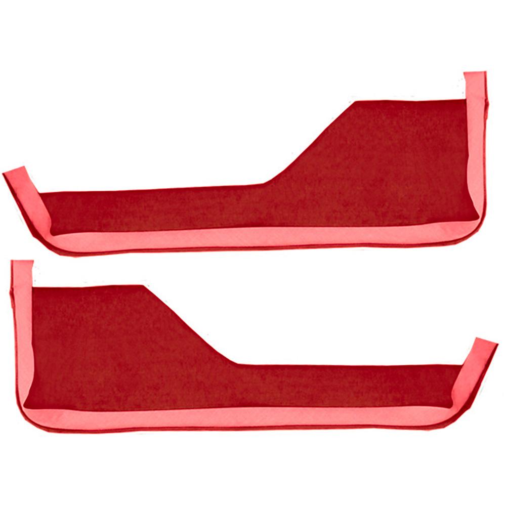 1984-89 Chevrolet Corvette Door Panel Carpet Inserts 2-Piece Set Cutpile Flame Red