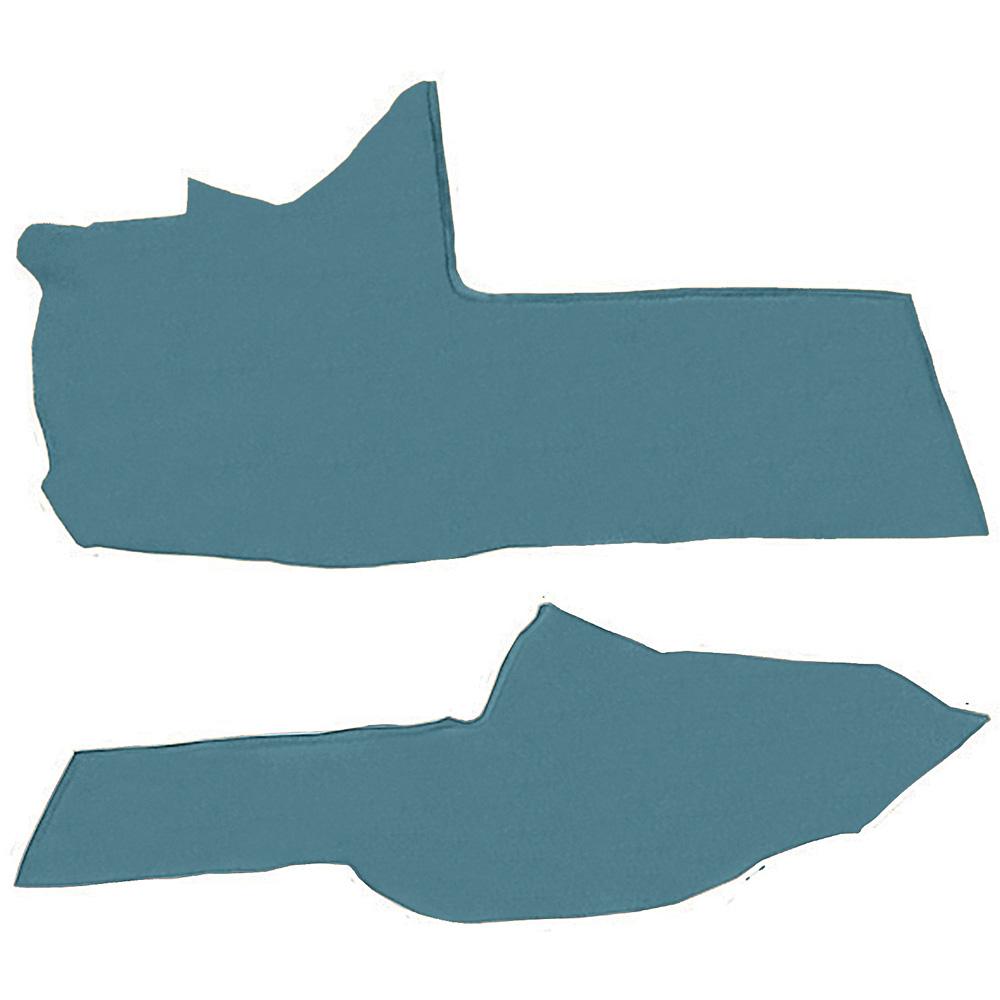 1990-93 Chevrolet Corvette Console Carpet Strips 2-Piece Set Cutpile Metallic Blue