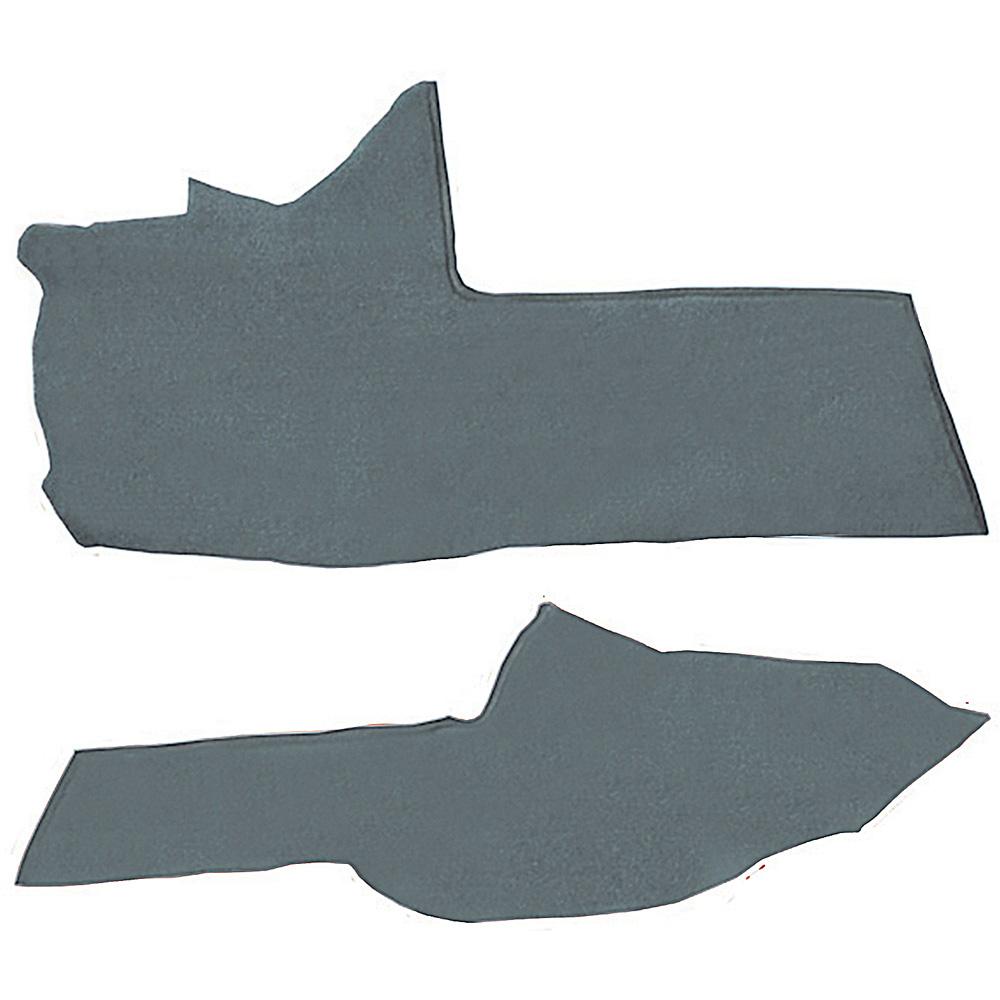 1990-93 Chevrolet Corvette Console Carpet Strips 2-Piece Set Cutpile Steel Blue / Crystal Blue