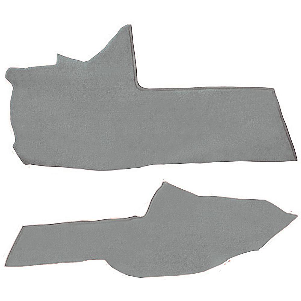 1990-93 Chevrolet Corvette Console Carpet Strips 2-Piece Set Cutpile Medium Gray/Pewter