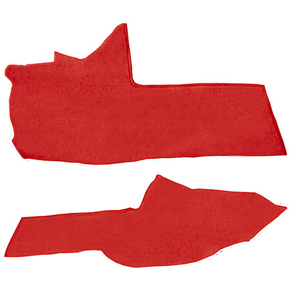 1990-93 Chevrolet Corvette Console Carpet Strips 2-Piece Set Cutpile Torch Red