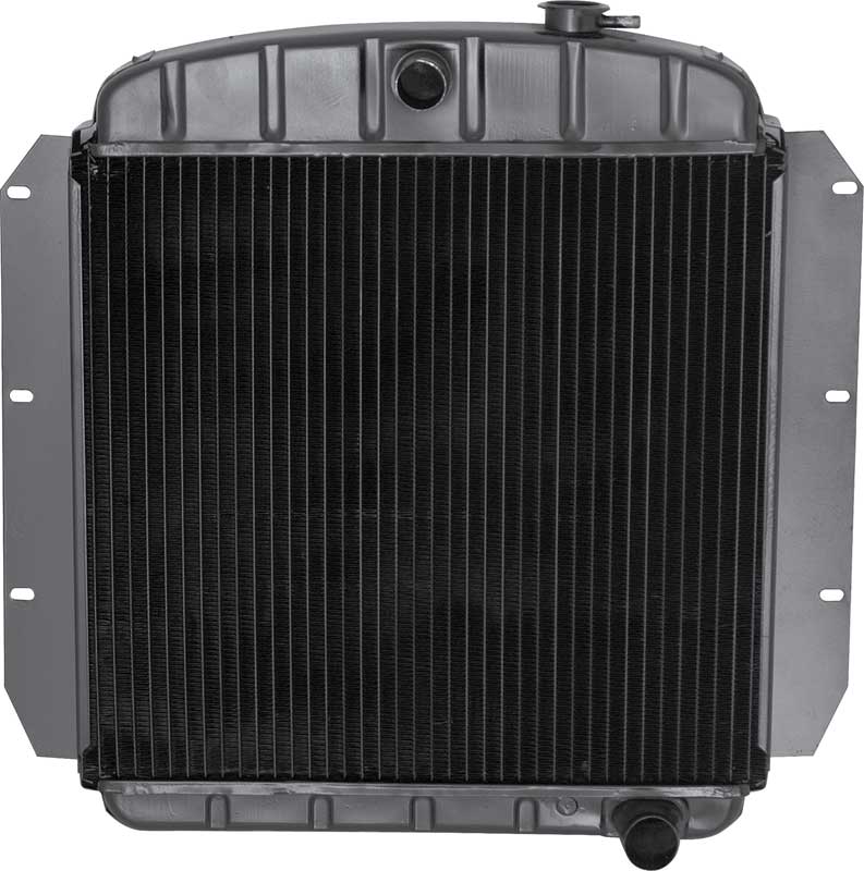 1955-59 Chevrolet Truck L6 with MT 4 Row Copper/Brass Radiator (19-7/8" x 21-3/8" x 2-5/8" Core)