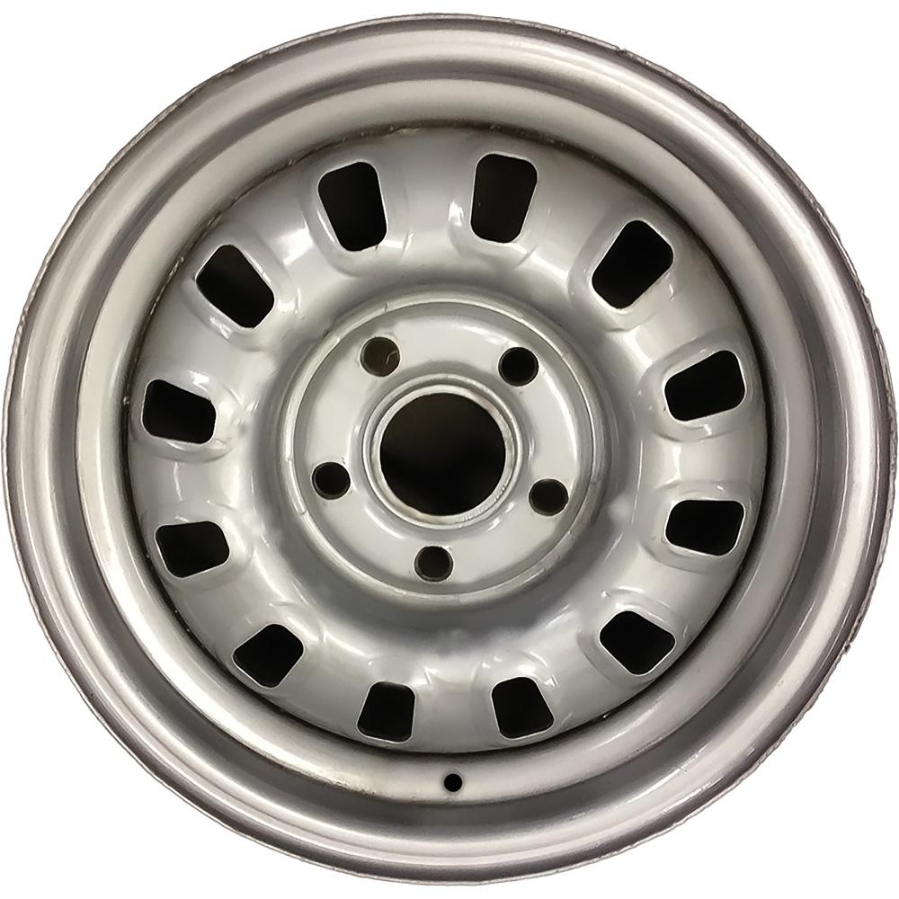1968-69 Mustang, Cougar, Fairlane, Torino, Ranchero GT Wheel Styled Steel Wheel, 14"x6" 5x4.5" Bolt Pattern 4" Backspace Argent Silver Painted Each