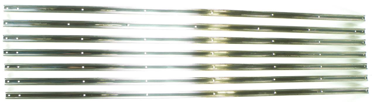 1954-59 Chevy,GMC Pickup Truck Bed Strip Set 1/2-3/4 Ton Short Bed Stepside 7 Piece Polished