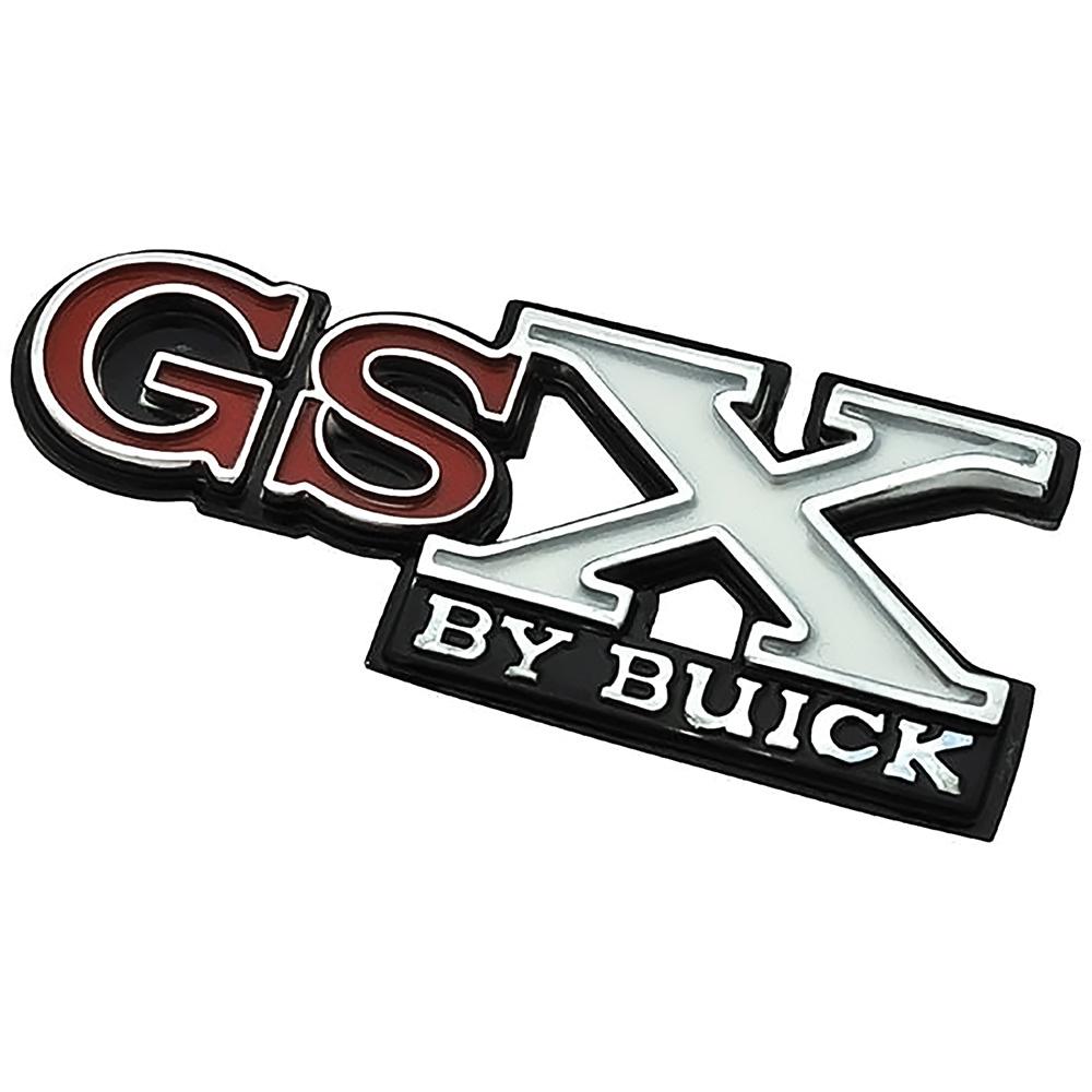 1970 Buick Skylark GSX Emblem Radiator Grille GSX Red, White, Black Chrome Edges