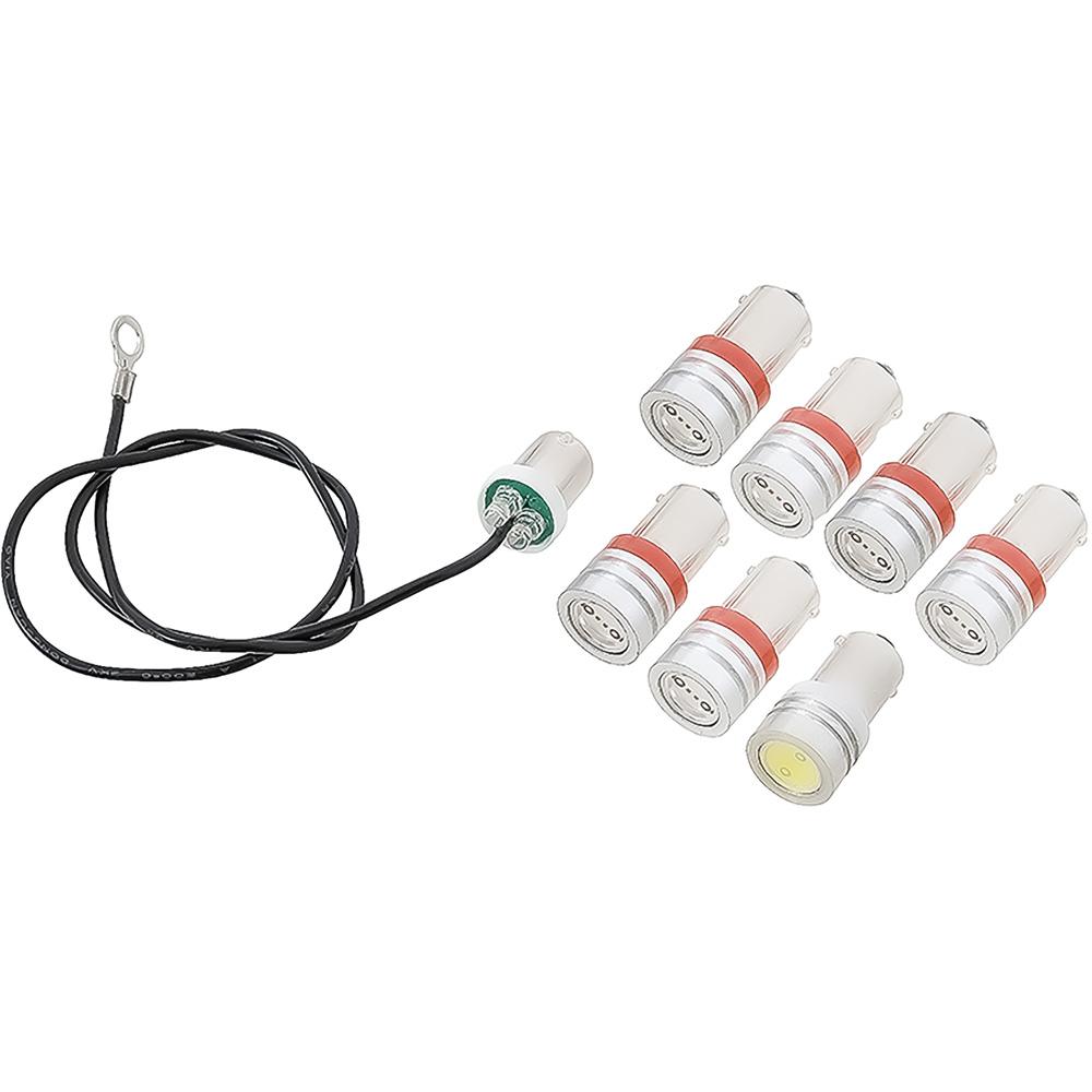 1964-65 Mustang Instrument Gauge Cluster LED Bulb Kit 8-Piece Set Red Illumination
