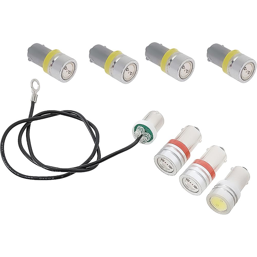 1964-65 Mustang Instrument Gauge Cluster LED Bulb Kit 8-Piece Set Amber Illumination