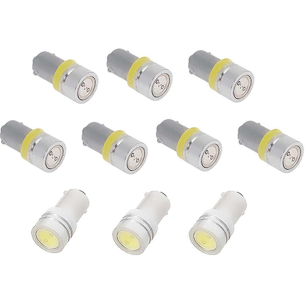 1967-68 Mustang Instrument Gauge Cluster LED Bulb Kit 10-Piece Set Amber Illumination
