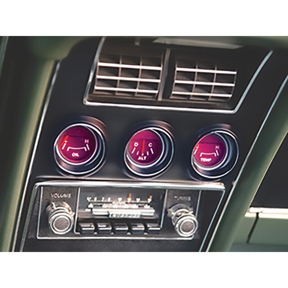 1971-73 Mustang Auxiliary Cluster LED Bulb Kit Red